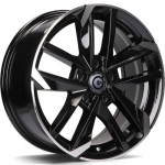 Ratlankis CARBONADO R17x7.5 5x108 ET 45 CB 65 (Black Front Polished) (680 KG kg)