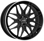 Ratlankis DOTZ LongBeach dark R21x9.5 5x112 ET 37 CB 66.6 (Black/Polished Lip) (1045 kg)