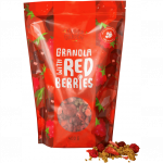 Granola su lazdyno rie&scaron;utais bra&scaron;kėmis, avietėmis, slyvomis ir vy&scaron;niomis &ndash; SUPERGARDEN, 400g