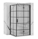 Du&scaron;o kabina Rea Molier Black &ndash; Dydis: 80x90cm