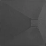 Du&scaron;o padėklas Magnum Black su sifonu (kompozitas) &ndash; Dydis: 80x100