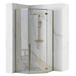 Du&scaron;o kabina Rea Diamond Gold &ndash; Dydis: 100x100cm
