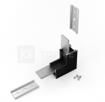 Jungtis LED juostai LINEA20 90 laipsnių kampinė, juoda