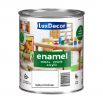Universali akrilinė emalė LuxDecor 0,75 l balto kri&scaron;tolo spalvos, blizgus, vandens pagrindu.