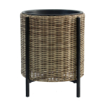 Gėlių vazonas WICKER su stovu D39xH45cm, &scaron;viesiai ruda