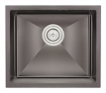 Nerūdijančio plieno plautuvė D5843HT BLACK su sifonu 1.0 mm