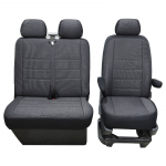 Sėdynių užvalkalai Premium Volkswagen Transporter T4 1990-2003 Juodi
