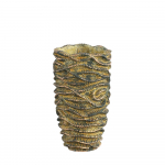 Vaza PTMD 115152 Waves D15xH27 cm Betoninė