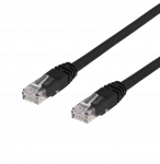 Tinklo kabelis DELTACO TP-61S-K / 00210006 U/UTP Cat6 1m Juodas