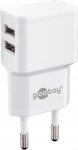 KROVIKLIS GOOBAY 44952 Dual USB 2.4A Baltas