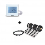Grindinio &scaron;ildymo tinklelis Warmset BLACK + programuojamas termostatas Feelspot WTH51.36 NEW, 2m&sup2;