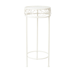 Gėlių stovas SANDY D30xH70cm, antikvarinis baltas