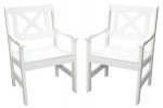 Lauko kėdės (2 vnt.) Malmo, baltos