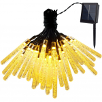 Dekoracija SUNLUX, su saulės elementais, 30 LED, spl. &scaron;iltai balta, 6,5 m, SG16
