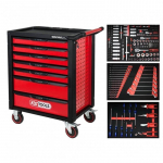Įrankių vežimėlis KS TOOLS RACINGline 7 stalčių, 215 vnt. įrankių