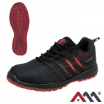 Batai AIRVENT MF Darbiniai su kompozitiniu pir&scaron;tu, 45 dydis, Juodi/Raudoni