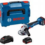 Akumuliatorinis kampinis &scaron;lifuoklis BOSCH GWS 18V-10 2x5,0Ah