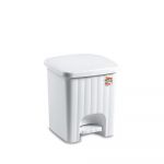 &Scaron;iuk&scaron;liadėžė su pedalu  4,5 l 20,5x20,5x23,5 cm balta Pedalina 38505 Stefanplast