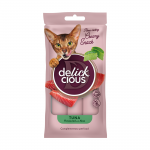 Kreminiai skanėstai katėms su tunu ir alaviju DELICKCIOUS 18x15g