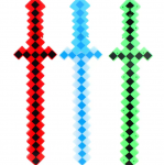 &Scaron;viečiantis kardas Minecraft Raudonas