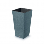 Vazonas FURU SQUARE LOW su įdėklu 19/7,5 L 240x240x450 mm melsva sp.Prosperplast