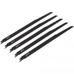 Atsarginiai pjūkleliai el.siaurapjūkliui (medžiui) 6TPI HCS 5 vnt. Faster Tools | 300x19x1,2mm