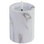 Žvakė LED, Marmuro Efektas, Pilka, 7.5x12 cm