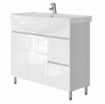 Vonios apatinė spintelė MONIKA 100 Balta su kriaukle Zenon 95