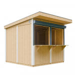 Prekybinis kioskas LP SMART SIDE M950 236x250cm 6m2 su dažais Harvest Honey