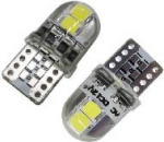 Lemputė LED W5W T10 4SMD CANBUS Balta (2VNT)