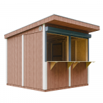 Prekybinis kioskas LP SMART SIDE M950 236x250cm 6m2 su dažais Redwood Red