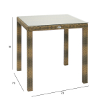 Stalas WICKER, cappuccino