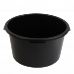 Vonelė, apvali, plastikinė, 40 l, spl. juoda