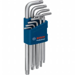 &Scaron;e&scaron;iakampių raktų rinkinys BOSCH 1600A01TH4 Torx 9 vnt.