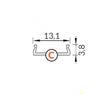 Dangtelis C CLICK Juodas, 3m