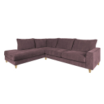 Kampinė sofa LAYLA LC Pilkai rožinė