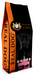 Sausas pa&scaron;aras &scaron;unims su kiauliena ir ryžiais REAL DOG Puppy-Junior All Breeds 20kg