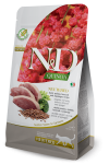 Sausas pa&scaron;aras katėms FARMINA N&D QUINOA CAT Dry NEUTERED Duck Broccoli&Asparagus ADULT 1,5kg