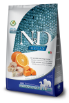 Sausas pa&scaron;aras &scaron;unims FARMINA N&D OCEAN DOG Dry Cod Pumpkin&Orange ADULT MED&MAX 2,5kg
