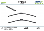 Valytuvai VALEO SILENCIO Flat Blade Audi, Seat