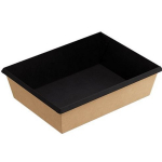 Dėžutės 1000 ML 15x20x5.5cm Juodos 50 vnt.