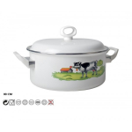 Puodas BD09078B emaliuotas 18 cm su dangčiu
