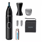 Nosies, ausų, antakių plaukų kirpimo ma&scaron;inėlė PHILIPS NT5650/16 Juoda