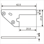 LED profilio užbaigimo elementas STEP10 Juodas