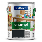 Universali akrilinė emalė LuxDecor 0,75 l absoliutaus juodumo spalvos, matinis, vandens pagrindu