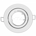 Lemputės rėmelis V-TAC GU10 Baltas Apvalus Reguliuojamas