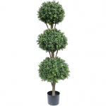 Trijų buksmedžio rutulių topiarinis medis 145cm