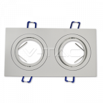 Įleidžiamas rėmelis 2xGU10 Kvadratinis Baltas