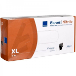 Nitrilinės juodos pir&scaron;tinės, dydis XL, be pudros, 100 vnt