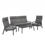 Sodo baldų komplektas CASPER stalas, sofa, 2 kėdės